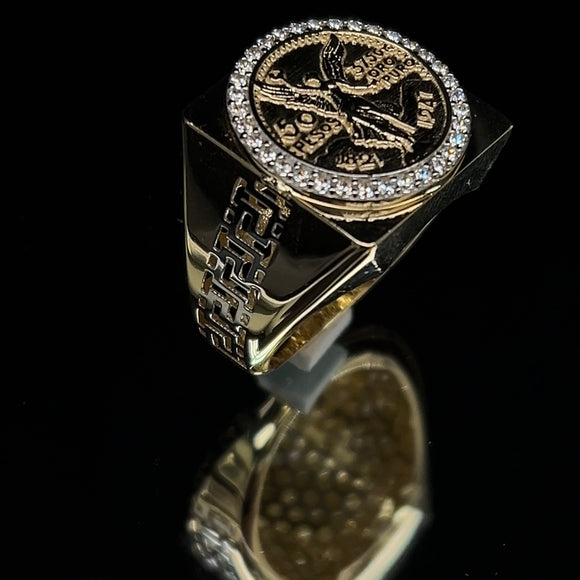 14K Centenario Men’s Ring CZ