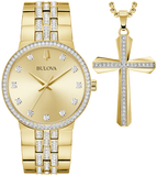 Crystal Bulova Mens Watch Set 98K113
