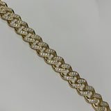 14K 10mm Hollow CZ Miami Cuban Link Chain 20”