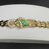14K 9mm Miami Cuban Link San Judas Tadeo Bracelet