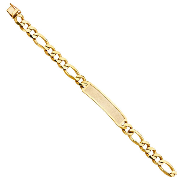 14K Yellow Gold Figaro ID Bracelet