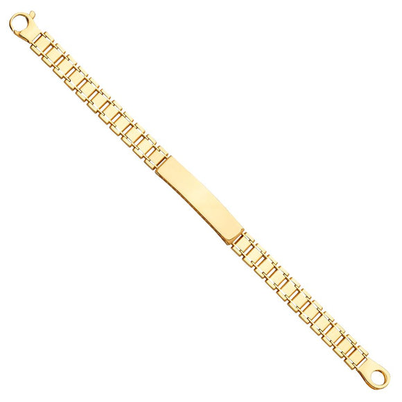 14K Yellow Gold Fancy ID Bracelet