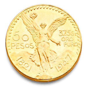 14K Yellow Gold 50 Pesos Centenario