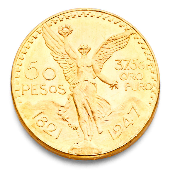 14K Yellow Gold 50 Pesos Centenario