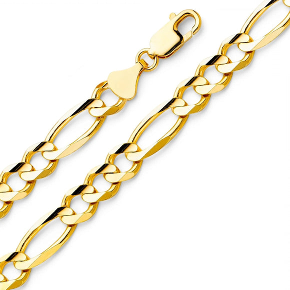 14K Yellow Gold 6.0mm Figaro Chain