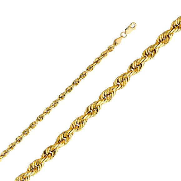 14K Yellow Gold 5.0mm Rope Chain
