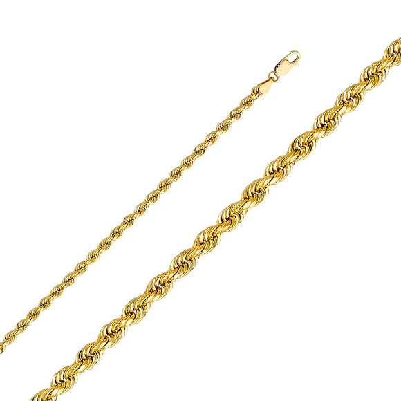 14K Yellow Gold 4.0mm Rope Chain