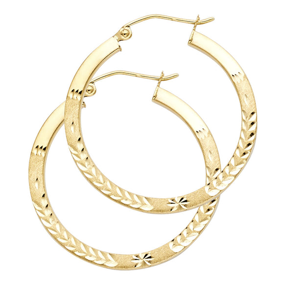 14K Yellow Gold Fancy Hoop Earrings REVIEW