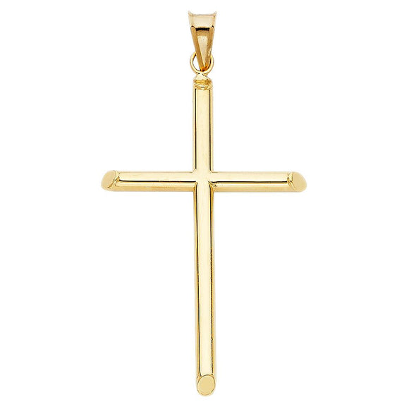 14K Yellow Gold Hollow Cross
