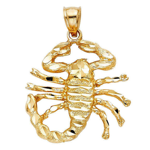 14K Yellow Gold Scorpion Pendant
