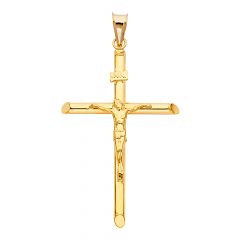 14K Yellow Gold Crucifix Pendant