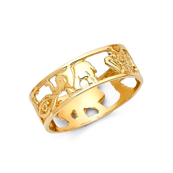 14K Yellow Gold Lucky Ring