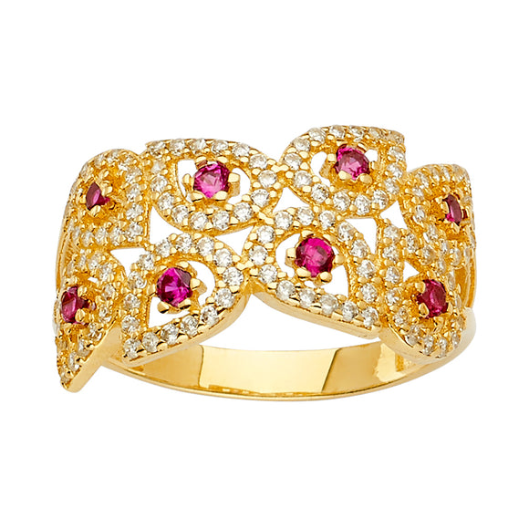 14K Yellow Gold CZ Ring